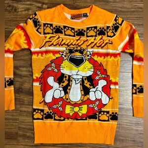 Flaming Hot Cheetos Ugly Christmas Sweater